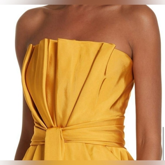 Brandon Maxwell Petal Front Cocktail Satin Dress NWT SZ 4✨✨🔥🔥 - Picture 4 of 16